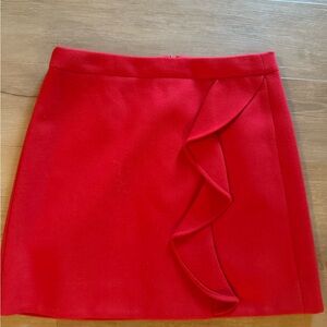 J. Crew Vibrant Red Mini Skirt - Brand new!